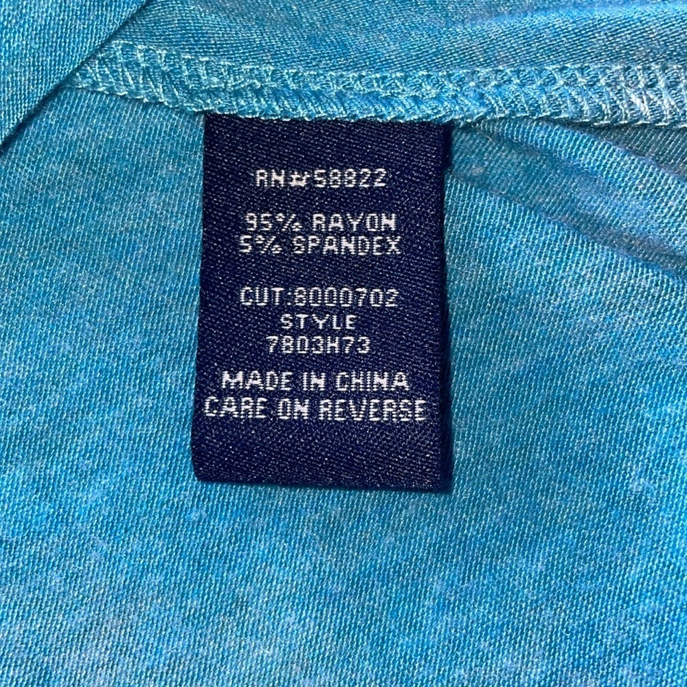 Max Edition Pleated Halter Neck Swing Top Teal Blue Polished Jersey Knit Large - Picture 10 of 13